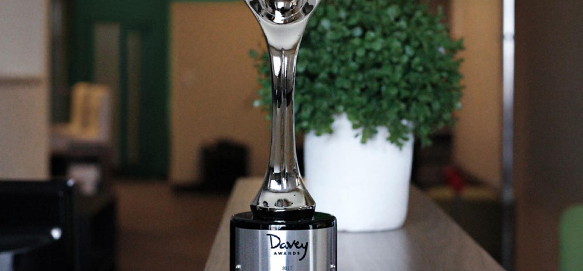 Davey Awards trophy for the Vollrath Miramar Configure project